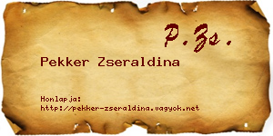 Pekker Zseraldina névjegykártya